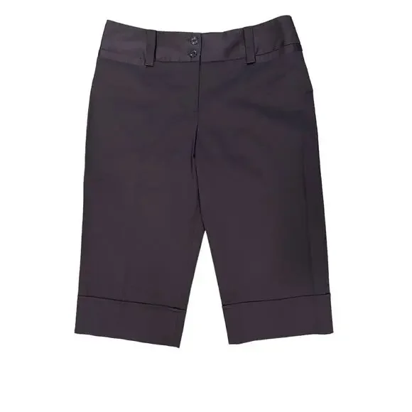 NWT Women's Byerwear Brand Brown Capri's Size 7 Stretch Pants Spring, Summer - Picture 1 of 12